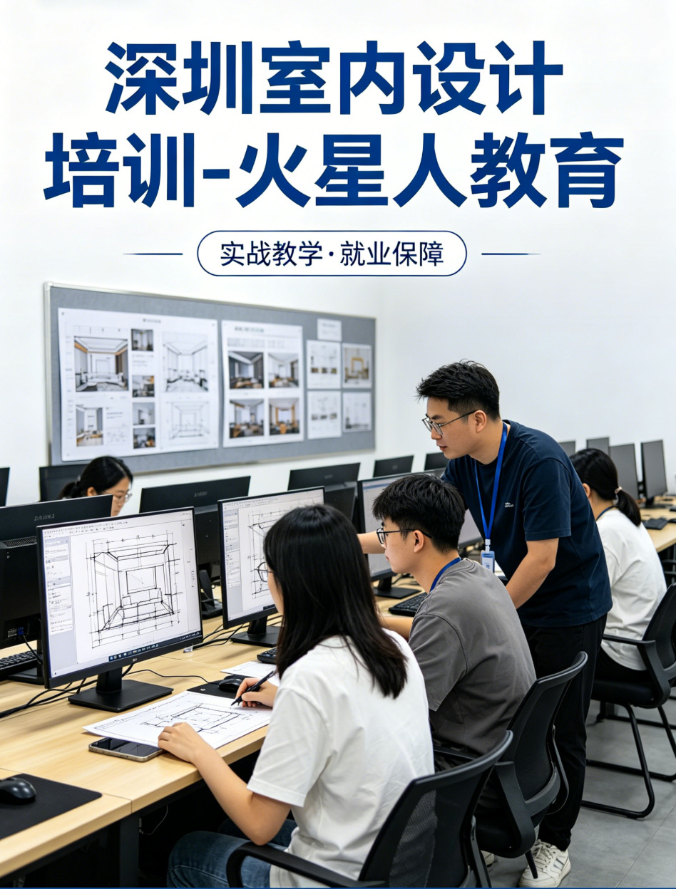 深圳室内设计培训哪家好？火星人教育零基础到高薪就业全链路课程