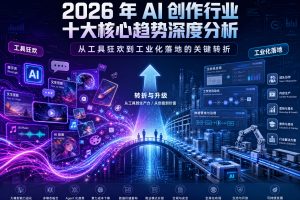 2026 年 AI 创作行业十大核心趋势深度分析：从工具狂欢到工业化落地的关键转折