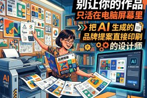 把 AI 生成的品牌提案直接印刷的设计师：别让你的作品，只活在电脑屏幕里