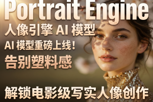 Portrait Engine 人像引擎 AI 模型重磅上线！告别塑料感，解锁电影级写实人像创作