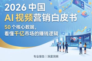 2026 中国 AI 视频营销白皮书：50 个核心数据，看懂千亿市场的赚钱逻辑